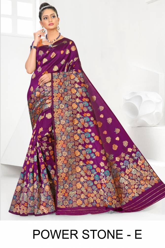 Ronisha Power Stone Latest Fancy Designer Silk Fancy Casual Festive Wear Saree Collection